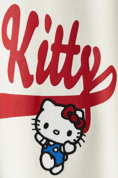 Printed sweatshirt - white hello kitty