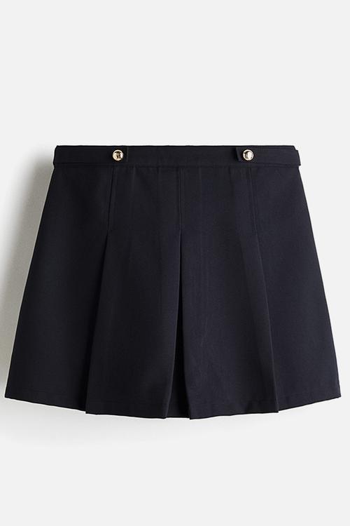 Pleated skort - navy blue