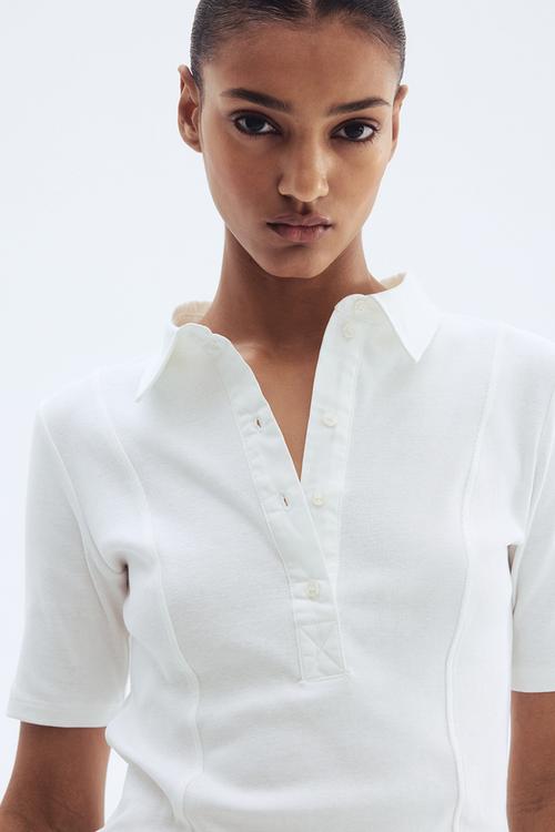Collared top - white