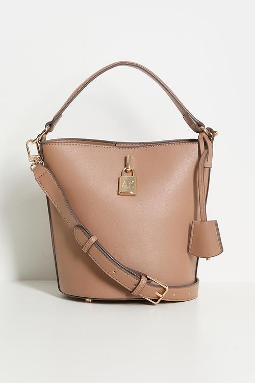 Exclusive Small Bucket With Detachable Strap Bag - Mocha