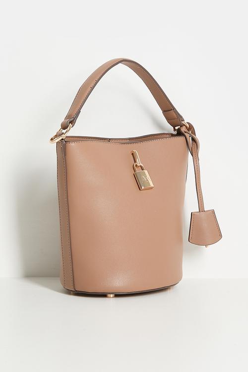 Exclusive Small Bucket With Detachable Strap Bag - Mocha