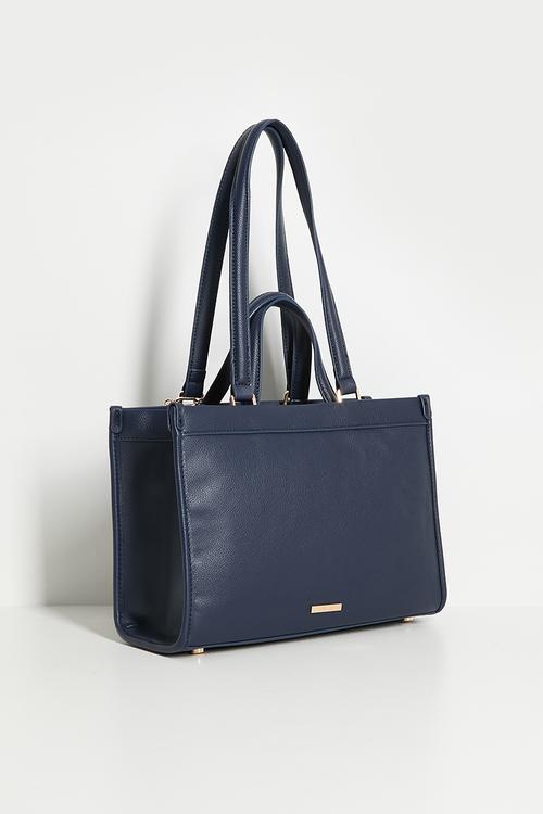 Exclusive Double Handle Bonded Tote Bag - blue