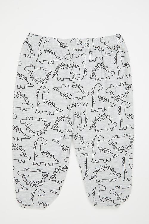 Footed legging - grey/multi