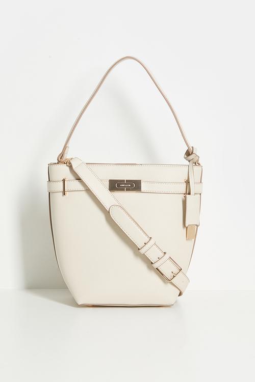 Exclusive Bucket With Detachable Strap Bag-Parchment