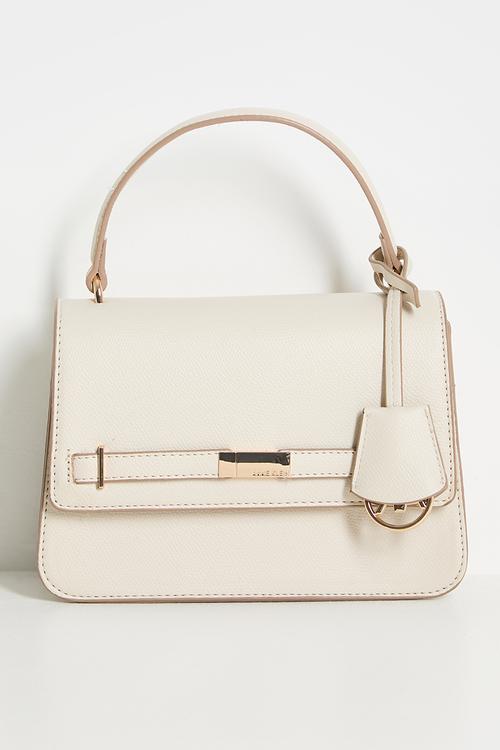 Exclusive Flap Saddle With Detachable Strap Bag -Parchment