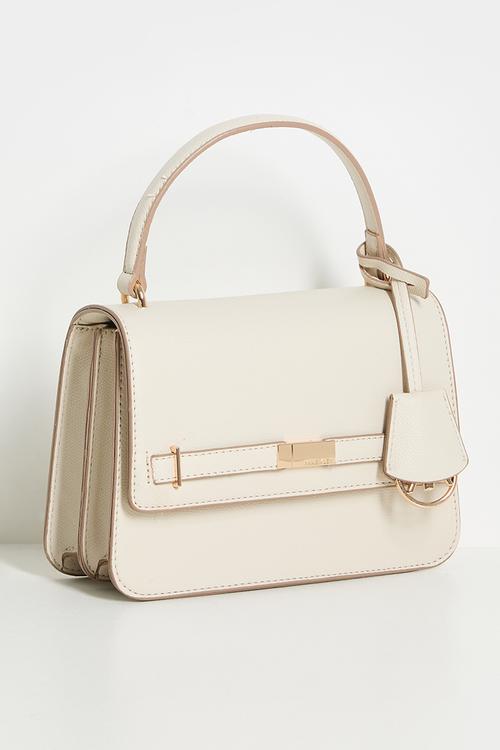 Exclusive Flap Saddle With Detachable Strap Bag -Parchment