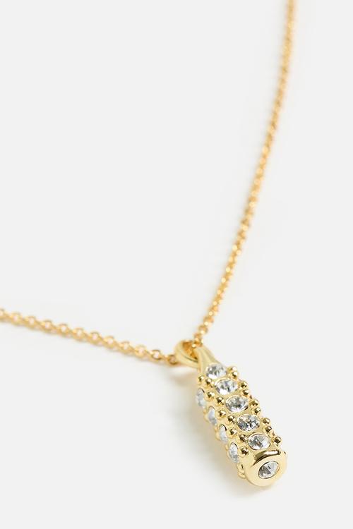 Corah cosmic crystal pendant necklace-gold