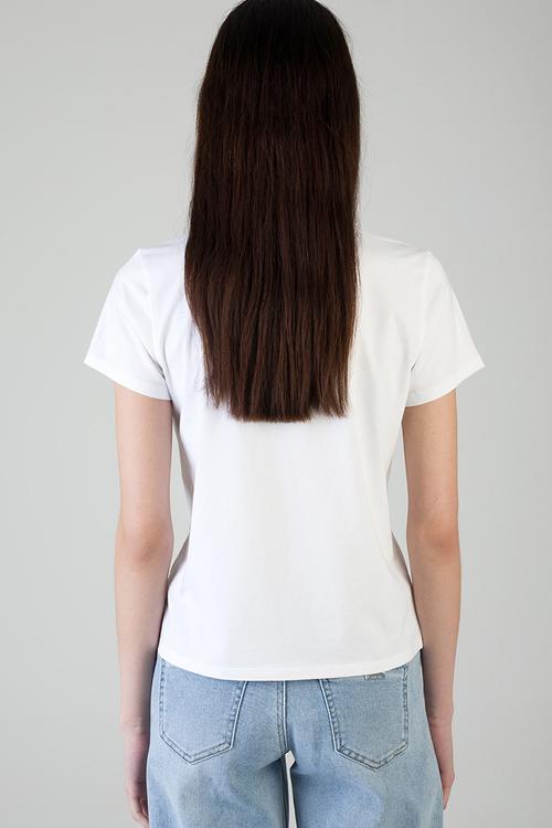 Own It: Tshirt With Pearl Logo - White