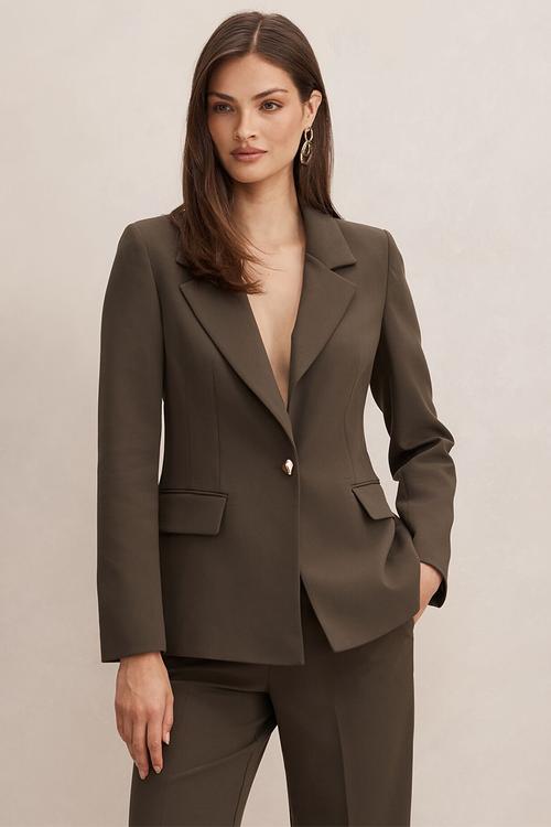 Victoria single breasted blazer in olive suit