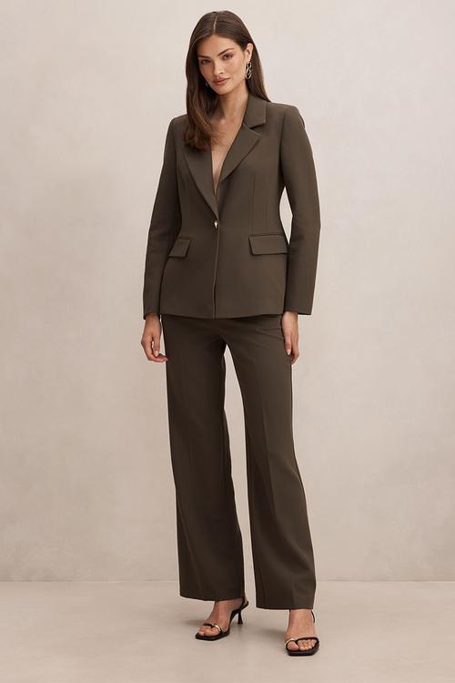 Victoria single breasted blazer in olive suit