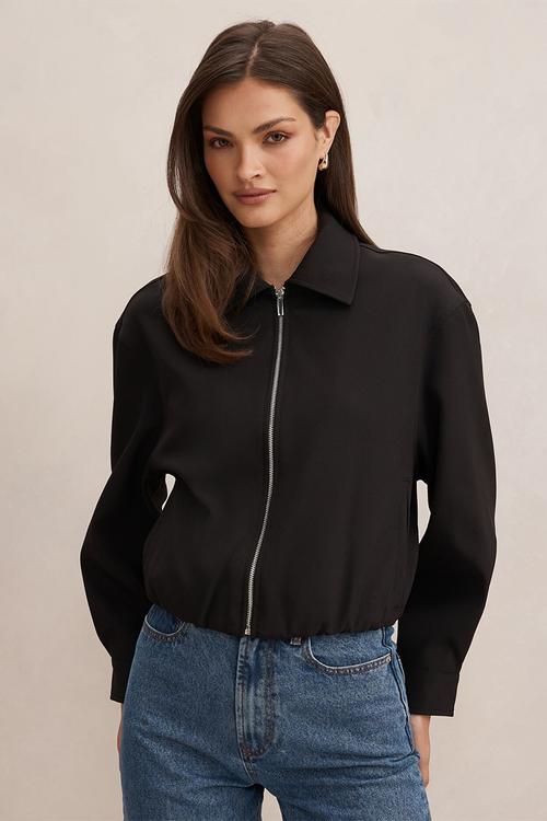 Alexia top collar jacket in black