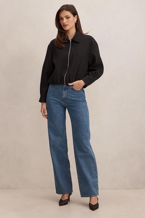 Alexia top collar jacket in black