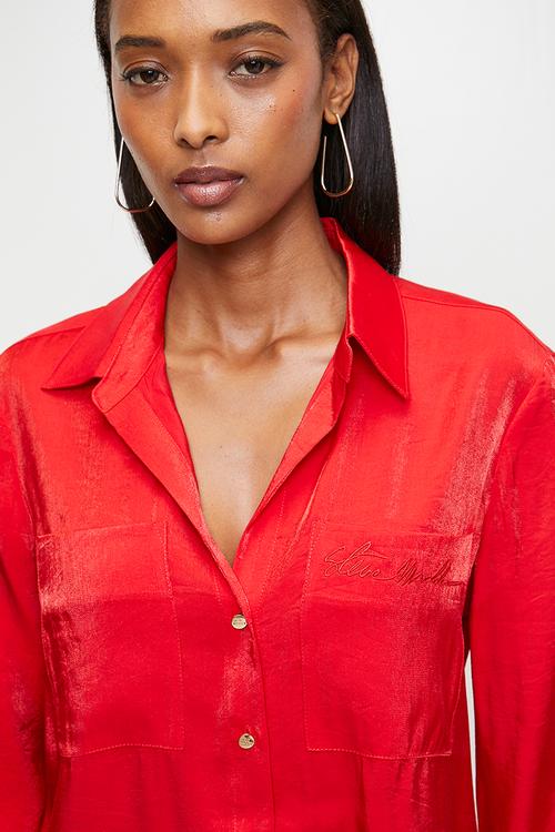 Ladies kimora regular shirt  - red