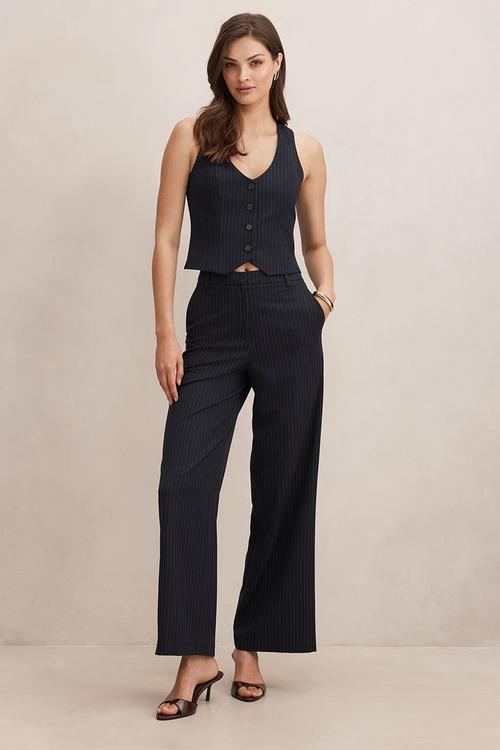 Paloma pinstripe waistcoat in navy