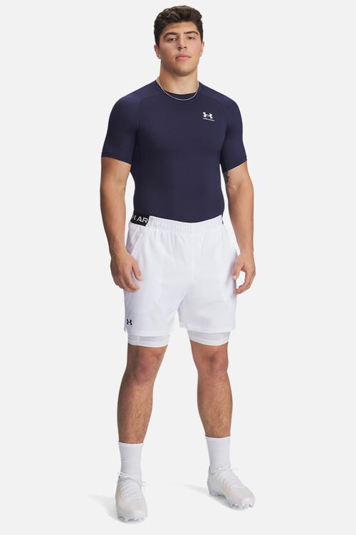 UA HG Armour Comp SS - Midnight Navy /  / White