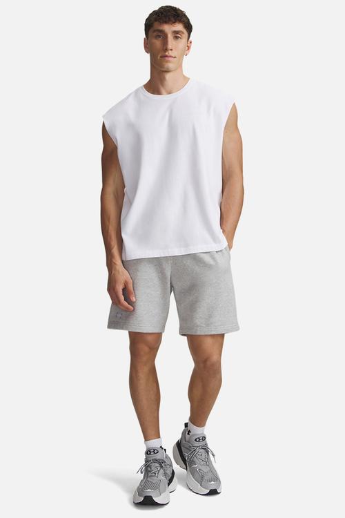 UA Rival Fleece Shorts - Mod Gray Light Heather /  / White