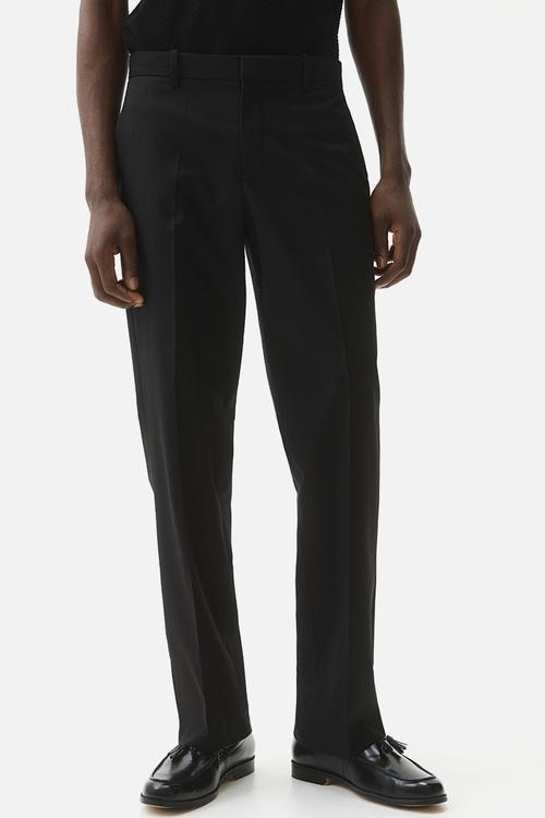 Regular fit tailored trousers - black