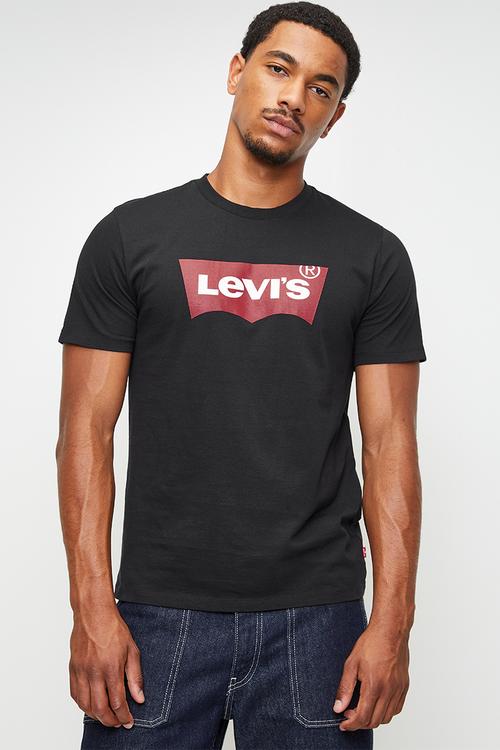 Graphic set-in neck za - black