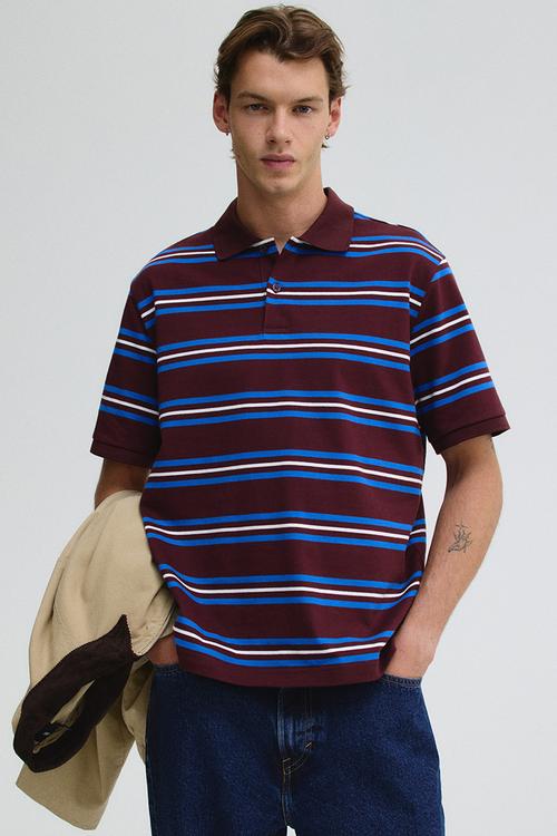 Regular fit polo shirt - red,multi