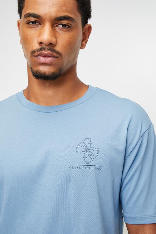 Short sleeve  Bsc Dstrssd Quattro G Tee - Parisian Roof Blue