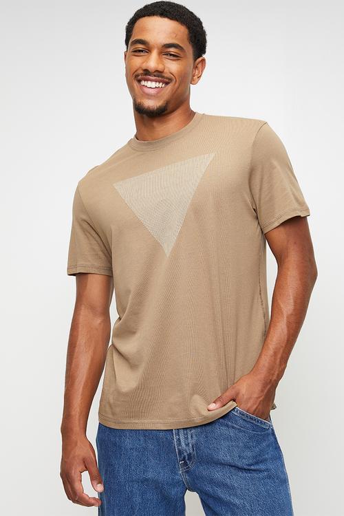 Cn Ss Triangle Logo Tee - Elk Brown