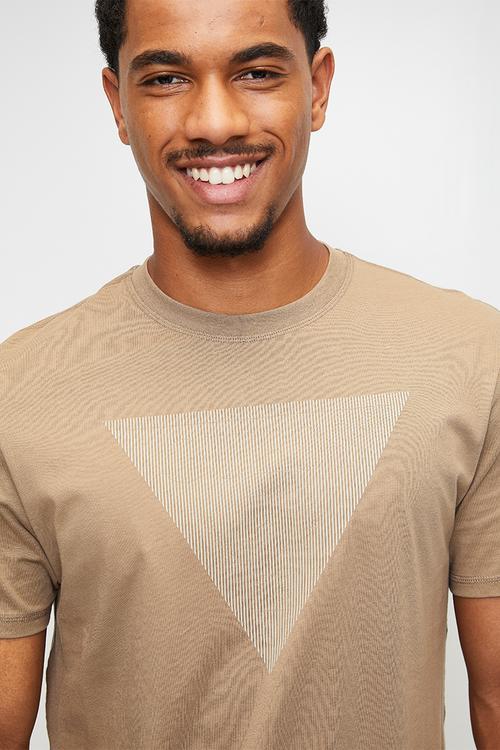 Cn Ss Triangle Logo Tee - Elk Brown