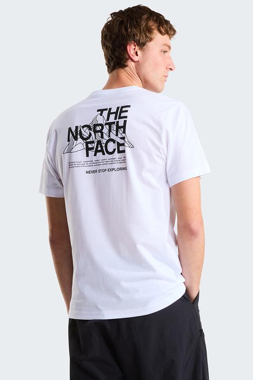 Mountain Sketch Regular Short Sleeve Tee-Graphic - Tnf White