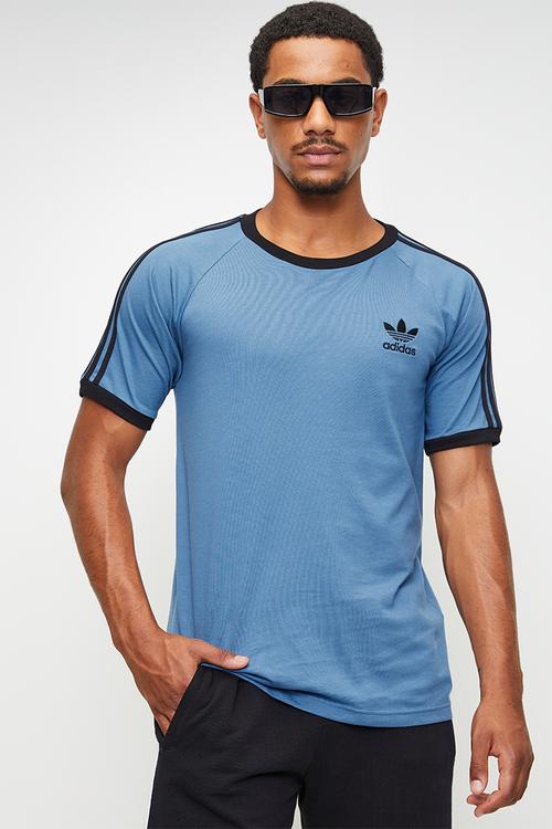 3-STRIPE TEE . - DUSKY INK Blue