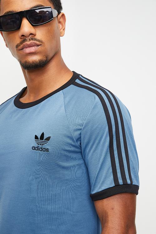 3-STRIPE TEE . - DUSKY INK Blue