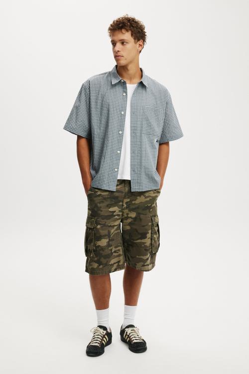 Lucky Short Sleeve Shirt - Blue Check/Lucky 888