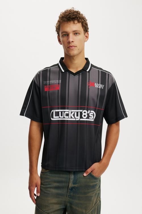Cropped Sports Jersey - Washed Black/Lucky