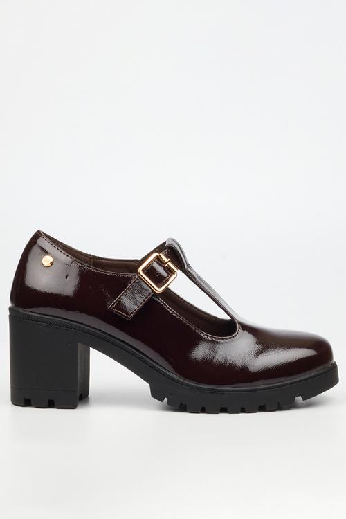 Crave 7 mary jane chunky block heel - chocolate
