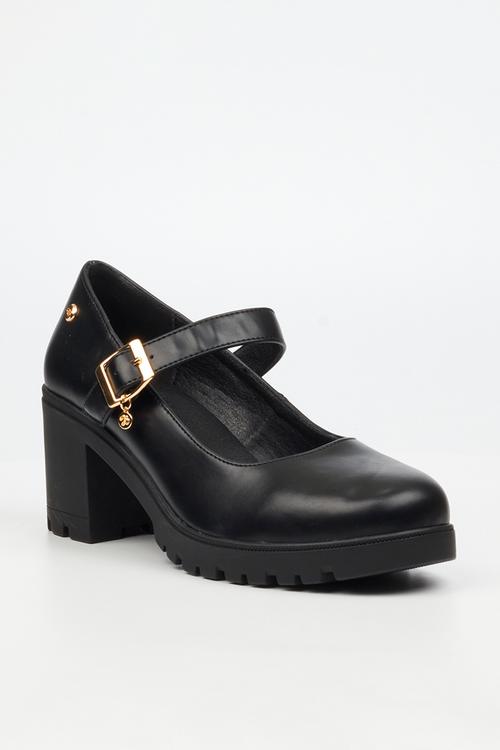 Crave 8 mary jane chunky block heel - black