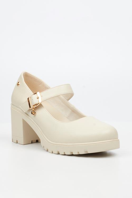 Crave 8 mary jane chunky block heel - bone