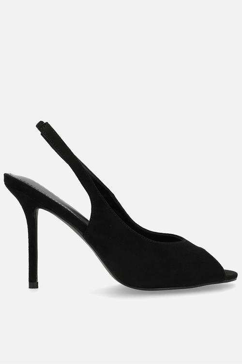 Dorry stiletto slingback heel - black suede