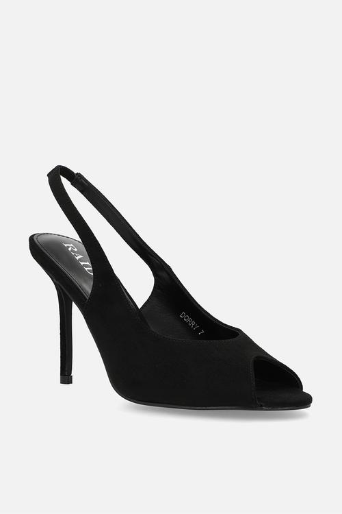 Dorry stiletto slingback heel - black suede
