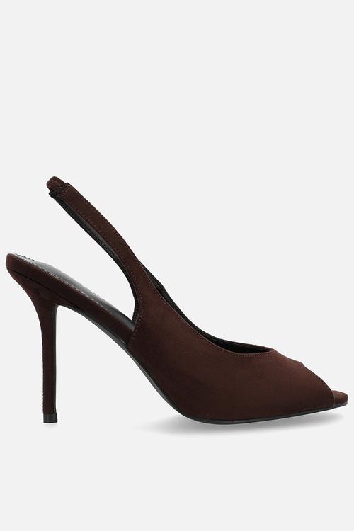 Dorry stiletto slingback heel - brown suede