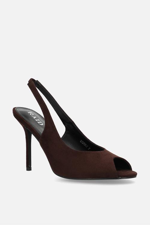 Dorry stiletto slingback heel - brown suede