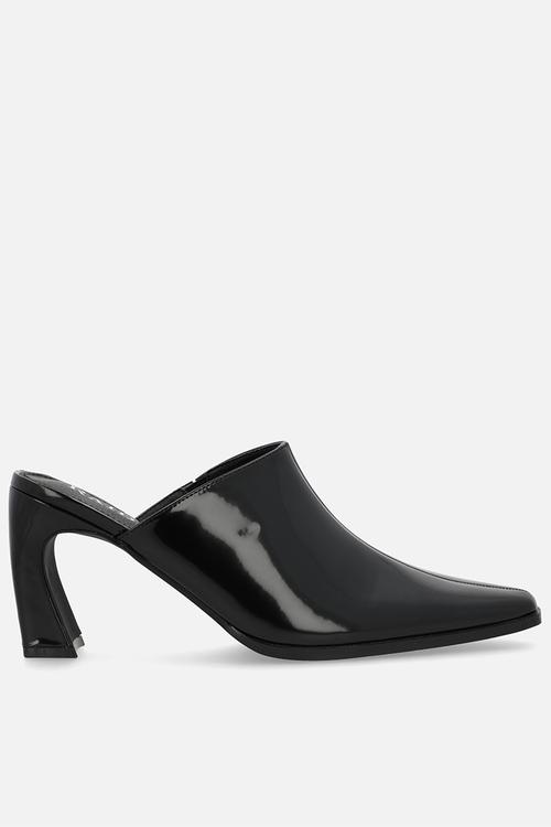Hania block mule heel - black box pu