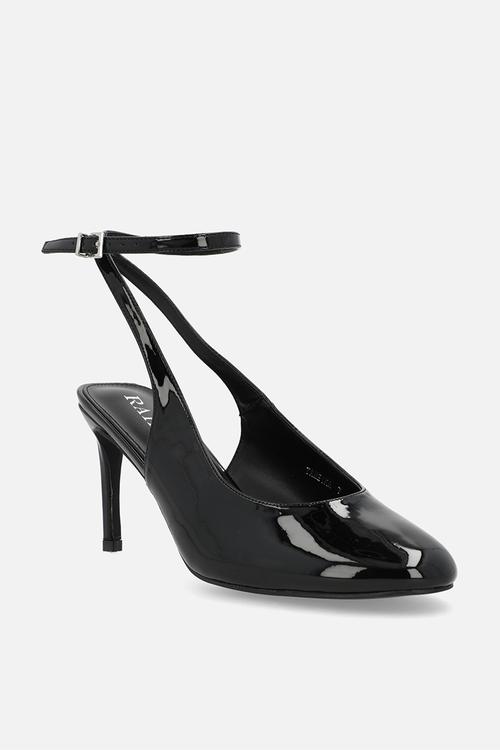 Tameika stiletto ankle strap heel - black