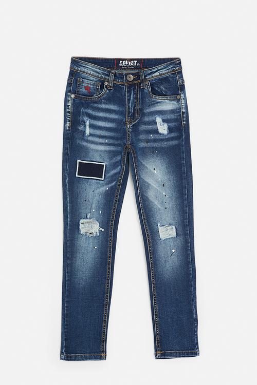 Boys skinny fashion denim - dk indigo