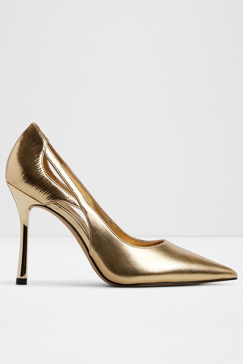 Deluna court heel - gold