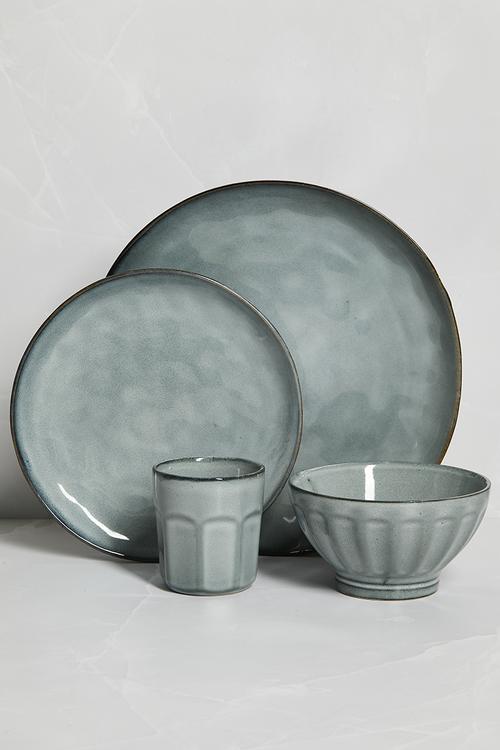 Glazey 16piece  dinnerware set - blue