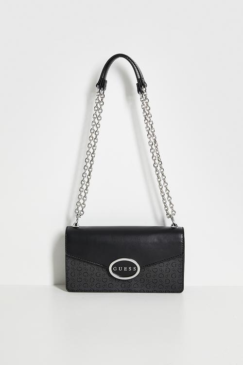 Gracia convertible crossbody flap bag- coal