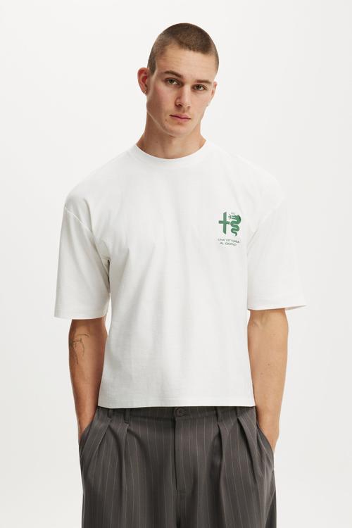 Cropped Fit Alfa Romeo T-Shirt - Lcn Alf Vintage White / Romeo