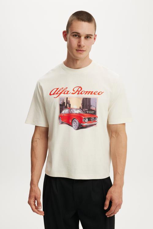 Cropped Fit Alfa Romeo T-Shirt - Lcn Alf Cream Puff / Alfa Romeo - Alfa Sud