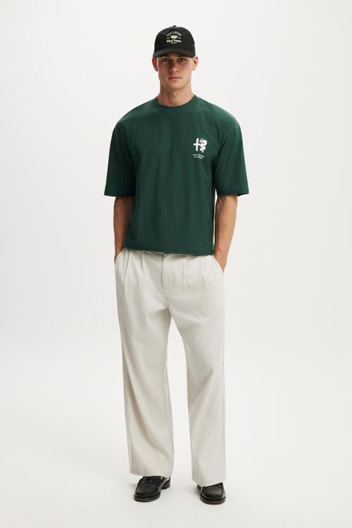 Cropped Fit Alfa Romeo T-Shirt - Lcn Alf Pineneedle Green / Una Vittoria