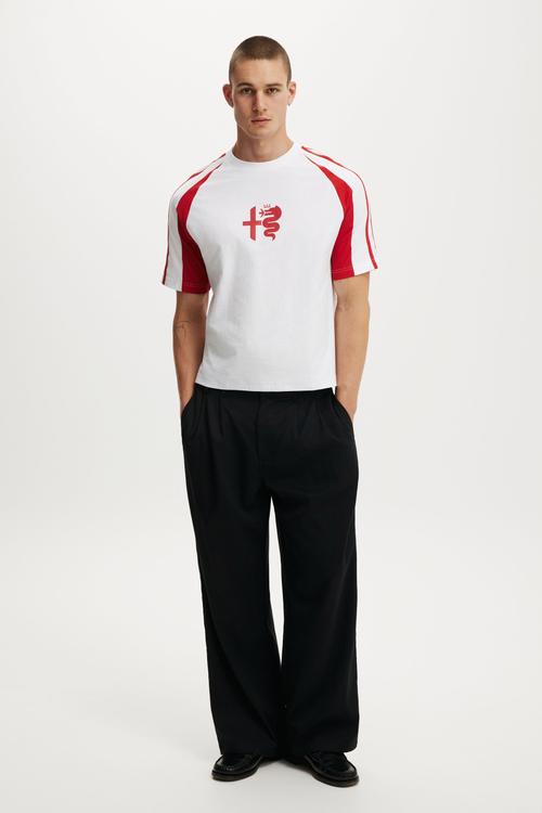 Cropped Fit Alfa Romeo T-Shirt - Lcn Alf White / Una Vittoria