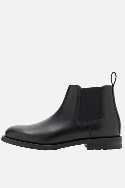 Track ankle boot - black leather