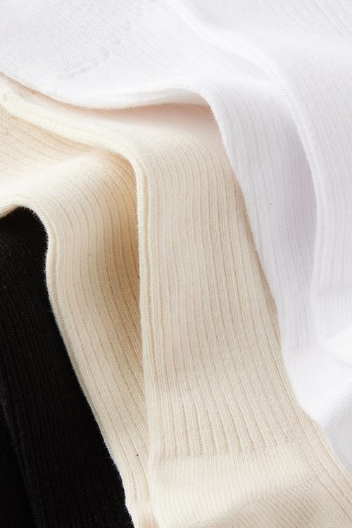 3 Pack Easy Socks - White/Bone/Black